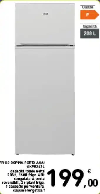 Spazio Conad FRIGO DOPPIA PORTA AKAI AKFR247L offerta