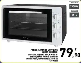 Spazio Conad FORNO ELETTRICO VENTILATO GD589 SINOTECH offerta