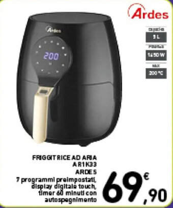 Spazio Conad FRIGGITRICE AD ARIA AR1K33 ARDES offerta