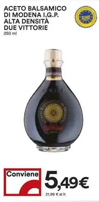 Coop Alta Densità Due Vittorie Aceto Balsamico di Modena I.G.P. 250ml offerta