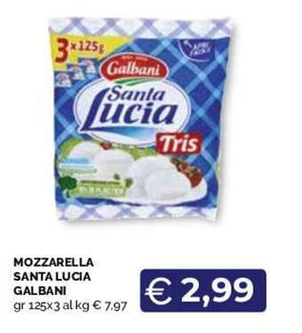 MOZZARELLA SANTA LUCIA GALBANI gr 125x3