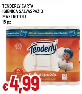 Famila Tenderly carta igienica salvaspazio maxi rotoli 15 pz offerta