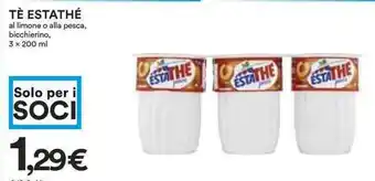 Coop Estathé Tè 3x200ml offerta