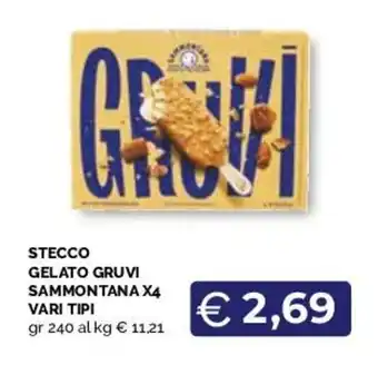 Maxisconto STECCO GELATO GRUVI SAMMONTANA X4 VARI TIPI gr 240 offerta
