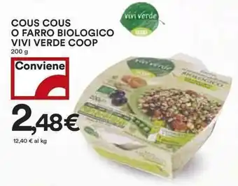Coop Coop Vivi Verde Cous Cous o Farro Biologico 200g offerta