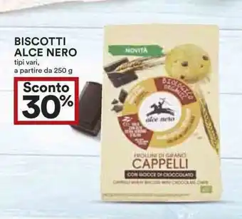 Coop 30% Sconto Alce Nero Biscotti 250g offerta