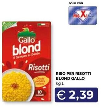 RISO PER RISOTTI BLOND GALLO kg 1