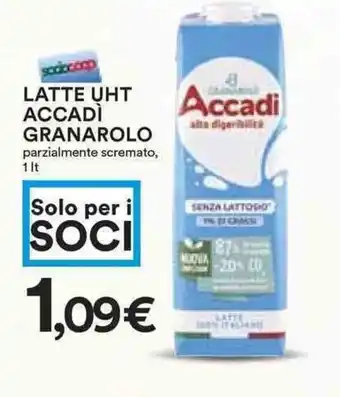Coop Granarolo Accadì Latte Uht 1lt offerta