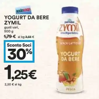 Coop Parmalat Zymil Yogurt da Bere 500g offerta