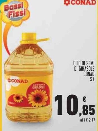 Conad Superstore OLIO DI SEMI DI GIRASOLE CONAD 5 l offerta