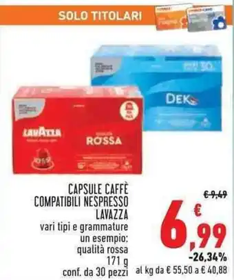 Conad Superstore CAPSULE CAFFE COMPATIBILI NESPRESSO LAVAZZA 171 g offerta