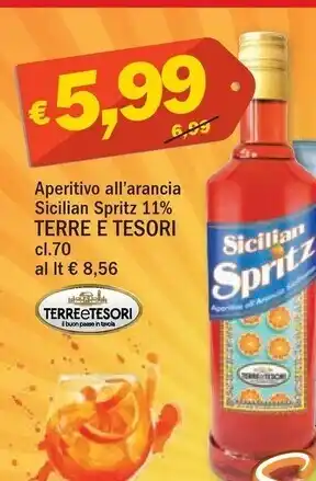 Ard Discount Terre e tesori aperitivo all' arancia sicilian spritz 11 % offerta