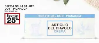 Coop 25% Sconto Crema Della Salute Dott. Pignacca offerta