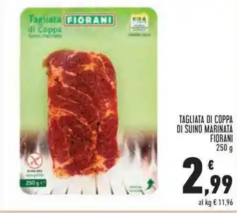 Conad Superstore TAGLIATA DI COPPA DI SUINO MARINATA FIORANI 250 g offerta
