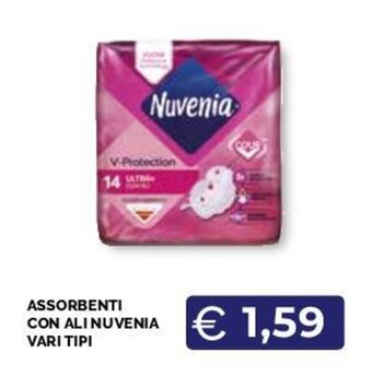 ASSORBENTI CON ALI NUVENIA VARI TIPI