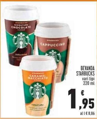 Conad Superstore BEVANDA STARBUCKS vari tipi 220 ml offerta