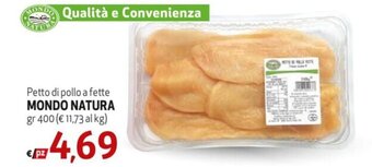 Petto di pollo a fette MONDO NATURA gr 400