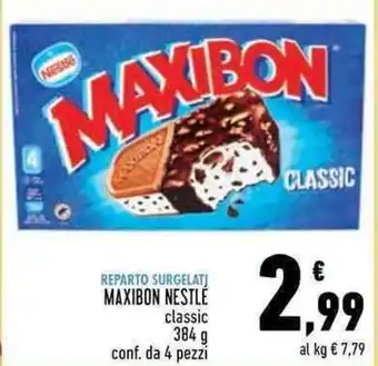 Conad Superstore MAXIBON NESTLÉ classic 384 g conf. da 4 pezzi offerta