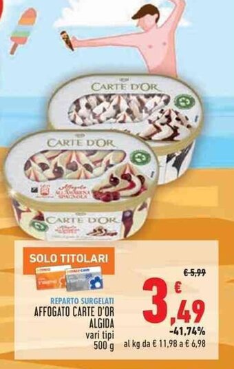 Conad Superstore AFFOGATO CARTE D'OR ALGIDA vari tipi 500 g offerta