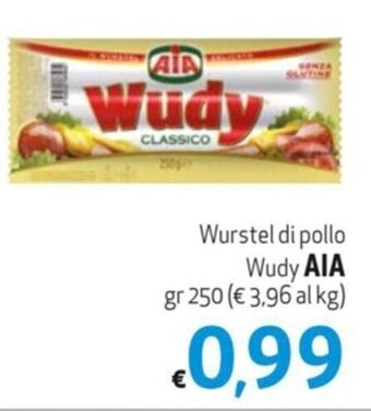 Maxi Family Wurstel di pollo Wudy AIA gr 250 offerta