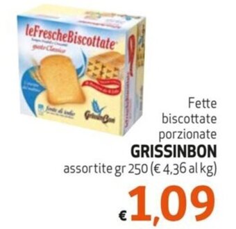 Fette biscottate porzionate GRISSINBON assortite gr 250
