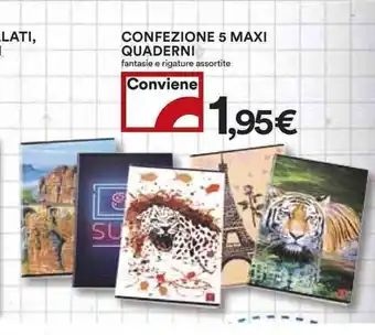 Coop Quaderni Confezione 5 Maxi offerta