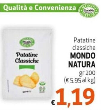 Maxi Family Patatine classiche MONDO NATURA gr 200 offerta