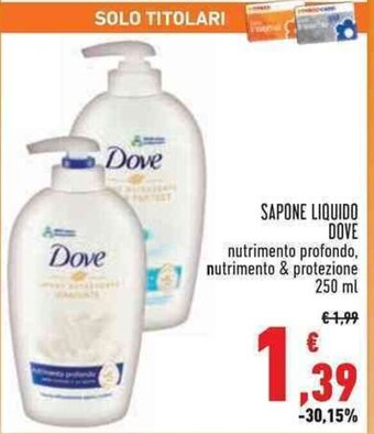 Conad Superstore SAPONE LIQUIDO DOVE 250 ml offerta