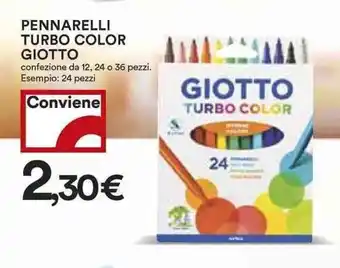 Coop Giotto Turbo Color Pennarelli 24 pezzi offerta