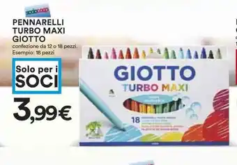 Coop Giotto Turbo Maxi Pennarelli 18 pezzi offerta