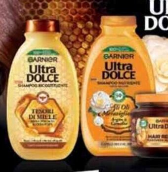 Conad Superstore ULTRA DOLCE GARNIER shampoo vari tipi 250 ml, balsamo vari tipi 200 ml offerta