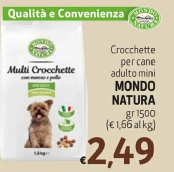 Maxi Family Crocchette per cane adulto mini MONDO NATURA gr 1500 offerta