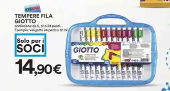Coop Giotto Tempere Fila 24 pezzi offerta
