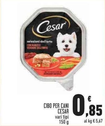 Conad Superstore CIBO PER CANI CESAR vari tipi 150 g offerta
