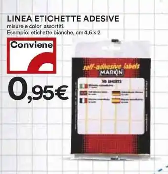 Coop Linea Markin Etichette Adesive 4,6cm x 2 offerta