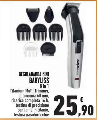 Conad Superstore REGOLABARBA GINI BABYLISS 8 in 1 offerta