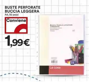 Coop Buste Perforate Buccia Leggera A4 5 pezzi offerta
