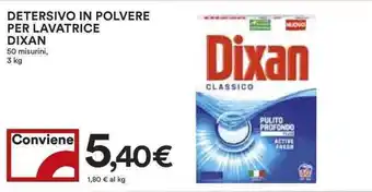 Coop Dixan Detersivo in Polvere per Lavatrice 3kg offerta