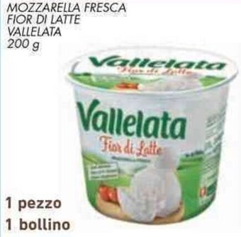 Conad Superstore MOZZARELLA FRESCA FIOR DI LATTE VALLELATA 200 g offerta