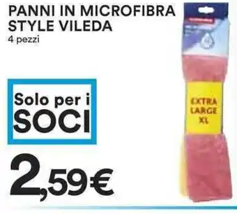 Coop Vileda Panni in Microfibra Style 4 pezzi offerta