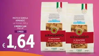 Spazio Conad PASTA DI SEMOLA ARMANDO 500 2 pizze offerta