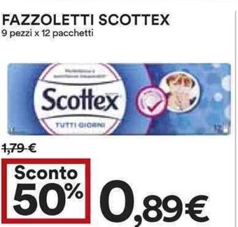 Coop Scottex Fazzoletti 9 pezzi x 12 pacchetti offerta