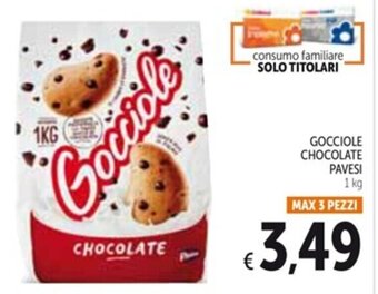 Spazio Conad GOCCIOLE CHOCOLATE PAVESI 1 kg offerta