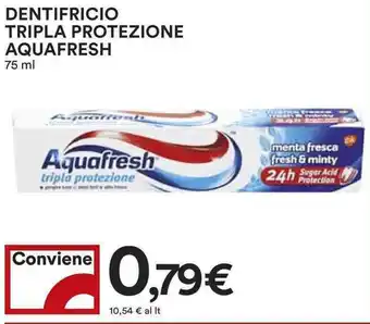 Coop Aquafresh Tripla Protezione Dentifricio 75ml offerta