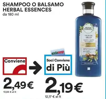 Coop Herbal Essences Shampoo o Balsamo 180ml offerta