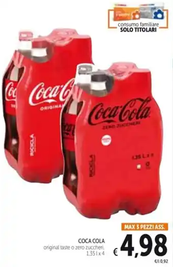 Coca-Cola MAX 3 PEZZI 1,35 l x 4