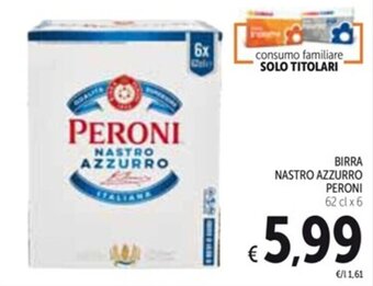 Spazio Conad BIRRA NASTRO AZZURRO PERONI 62 cl x 6 offerta