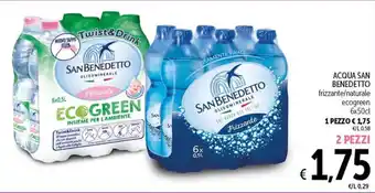 Spazio Conad ACQUA SAN BENEDETTO frizzante/naturale ecogreen 6x50cl 2 PEZZI offerta