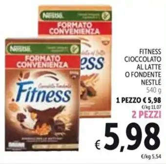 Spazio Conad FITNESS CIOCCOLATO AL LATTE O FONDENTE NESTLÉ 540 g 2 PEZZI offerta