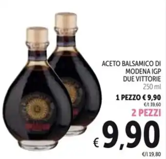 Spazio Conad ACETO BALSAMICO DI MODENA IGP DUE VITTORIE 250 ml 2 PEZZI offerta